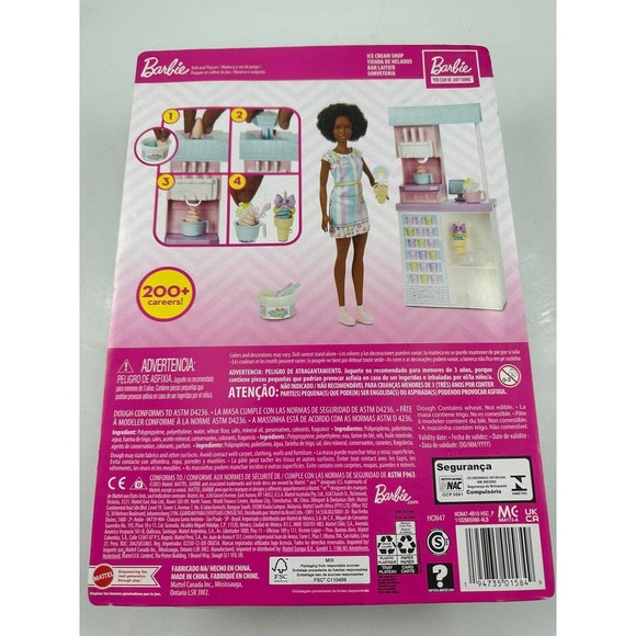 Barbie Ice Cream Shop Playset with 12 inches Brunette Doll - Picture 3 of 4